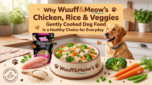 Gently Cooked Dog Food: Chicken, Rice & Veggies Everyday Nutrition | Wuuff & Meow
