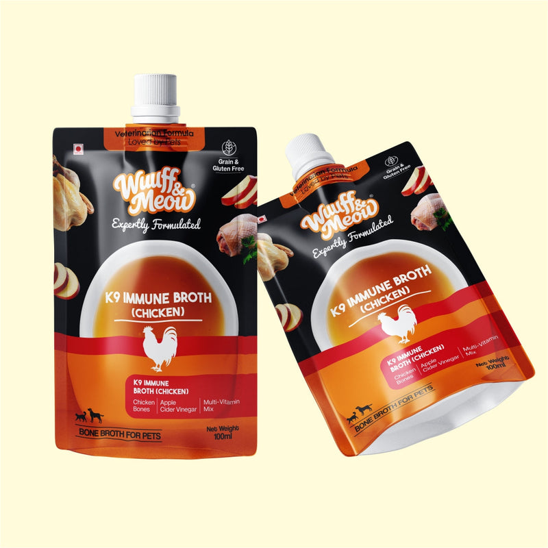 K9 Immune Chicken Broth for Cats & Dogs 100 G - Expertly Formulated