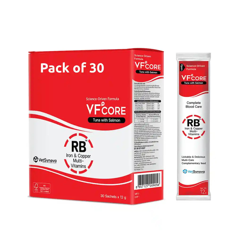 VFCore RB — Blood Care Complex for Cats | Iron + B-Complex | Pack of 30 | 12g Each Lickable Sachet