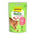 GimCat Salmon Treats for Cats | Low-Calorie Real Salmon Rolls – 100 Rolls