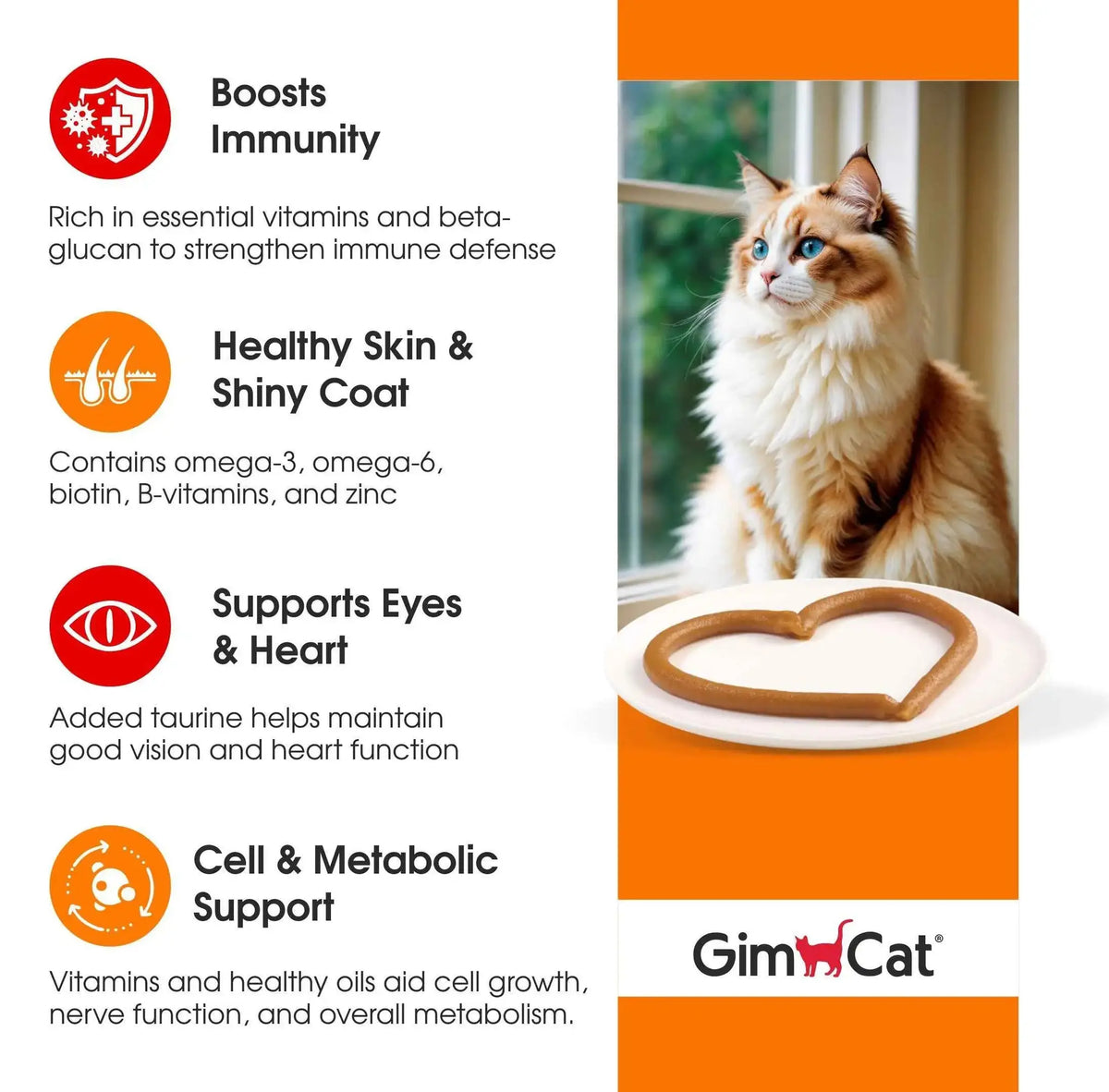 GimCat Multi-Vitamin Paste for Cats | Daily Multivitamin & Immune Support