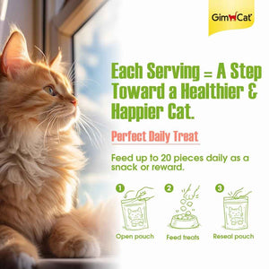 GimCat Rolls with Salmon – Low-Calorie Round Cat Treats | Real Salmon | 100 Rolls
