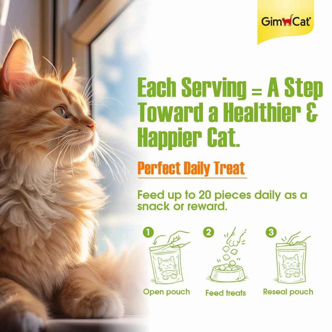 GimCat Rolls with Chicken – Low-Calorie Round Cat Treats | Real Chicken | 100 Rolls