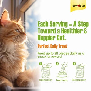 GimCat Rolls with Chicken – Low-Calorie Round Cat Treats | Real Chicken | 100 Rolls