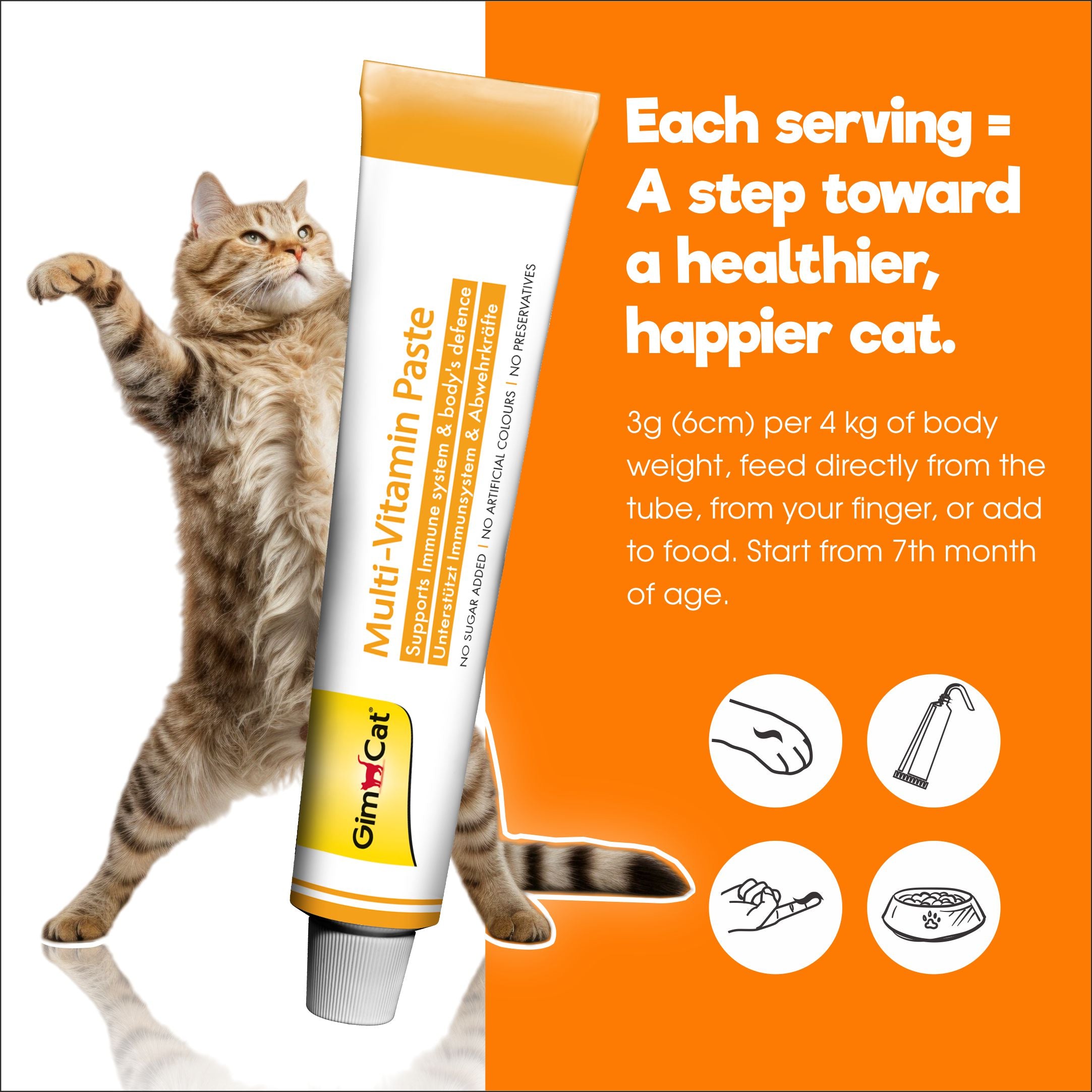 Wuuff&Meow GimCat Multi-Vitamin Paste for Cats Daily Vitality & Immune Support