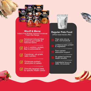 All-In-One Cat Food Trial Pack - Chicken & Tuna + Chicken & Salmon + K9 Immune + K9 Joint Care | 2+2+1+1