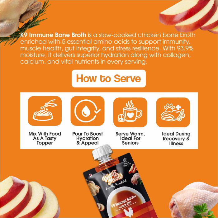 K9 Immune, Hydration & Digestive Support Fresh Bone Broth For Dogs