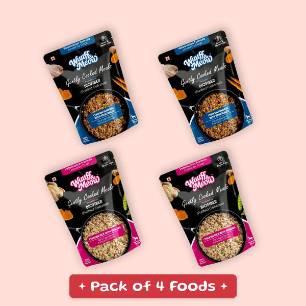 Chicken Combo Wet Dog Food Trial Pack | 100% Natural & Zero Preservatives | Pack of 4