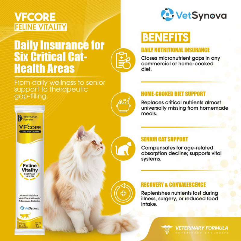 VFCore Feline Vitality — Complete Daily Multivitamin for Cats | 12g Lickable Sachet