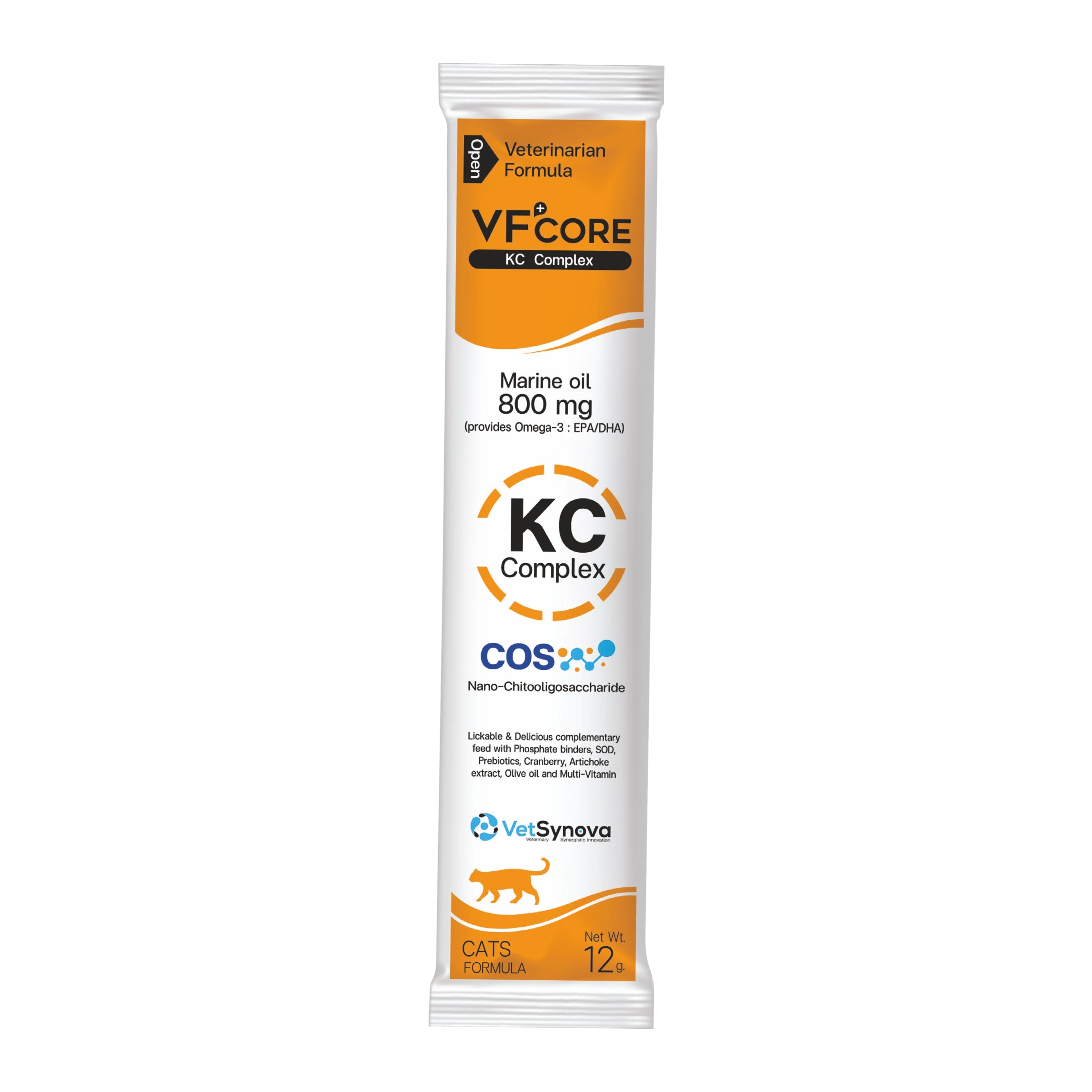 VFCore KC — Kidney Care Complex for Cats | CKD Support, Proteinuria & UTI Prevention | Nano-COS + Marine Oil 800mg + Cranberry + SOD | 12g Sachet