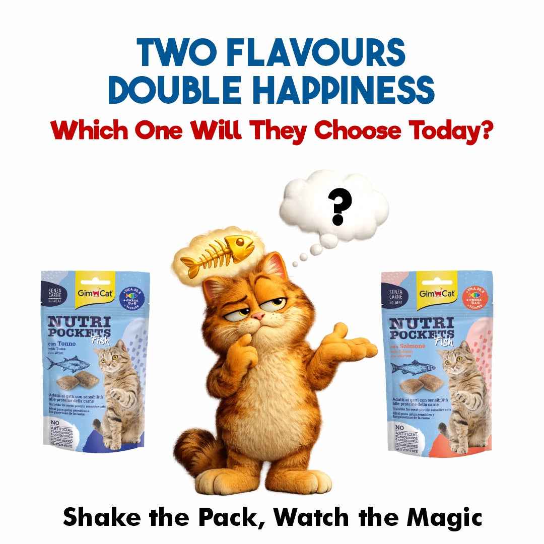 GimCat Nutri Pockets Fish – Crunchy Salmon Cat Treats