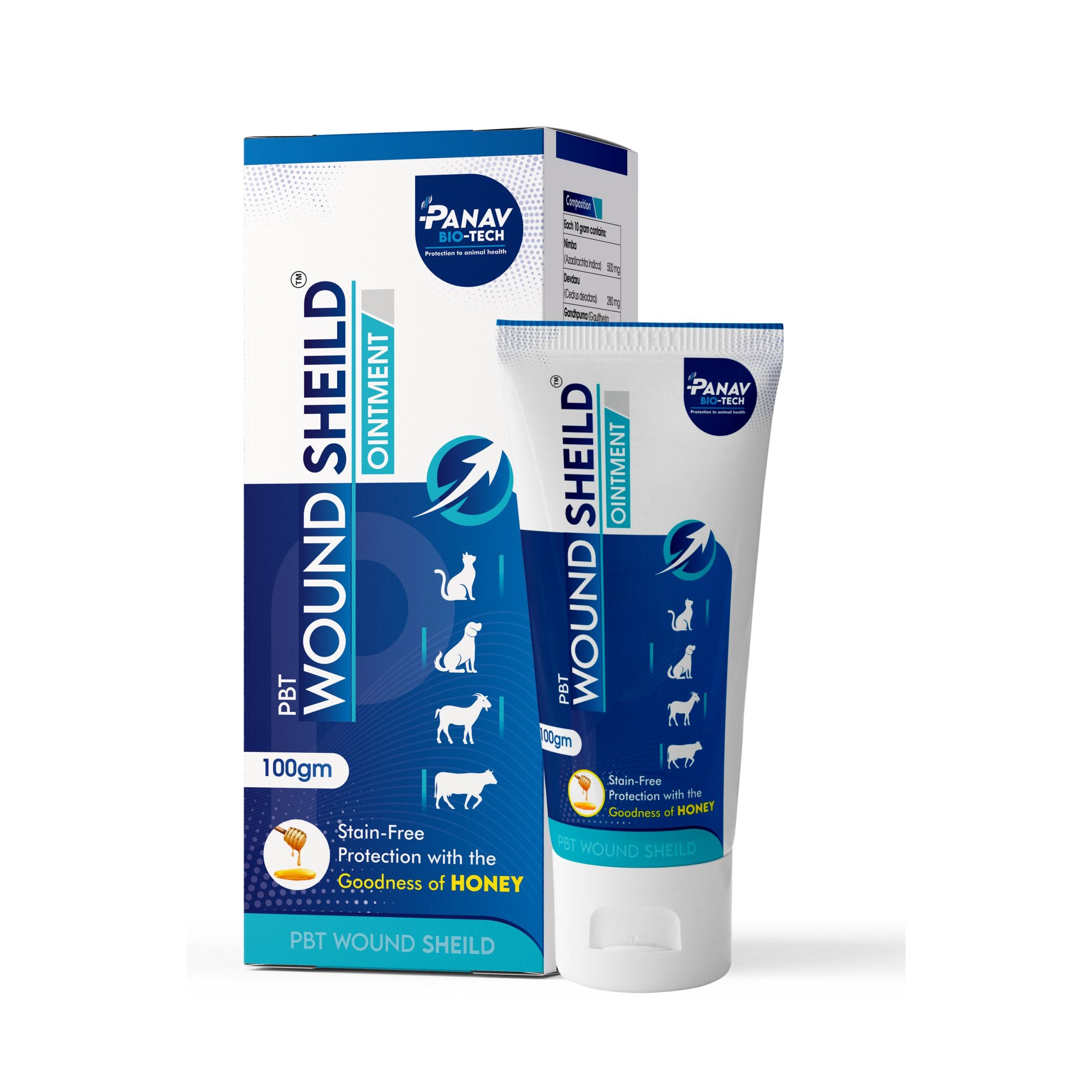 PBT Wound Shield Ointment with Hydrogenated Curcumin – Antimicrobial & Anti-Inflammatory