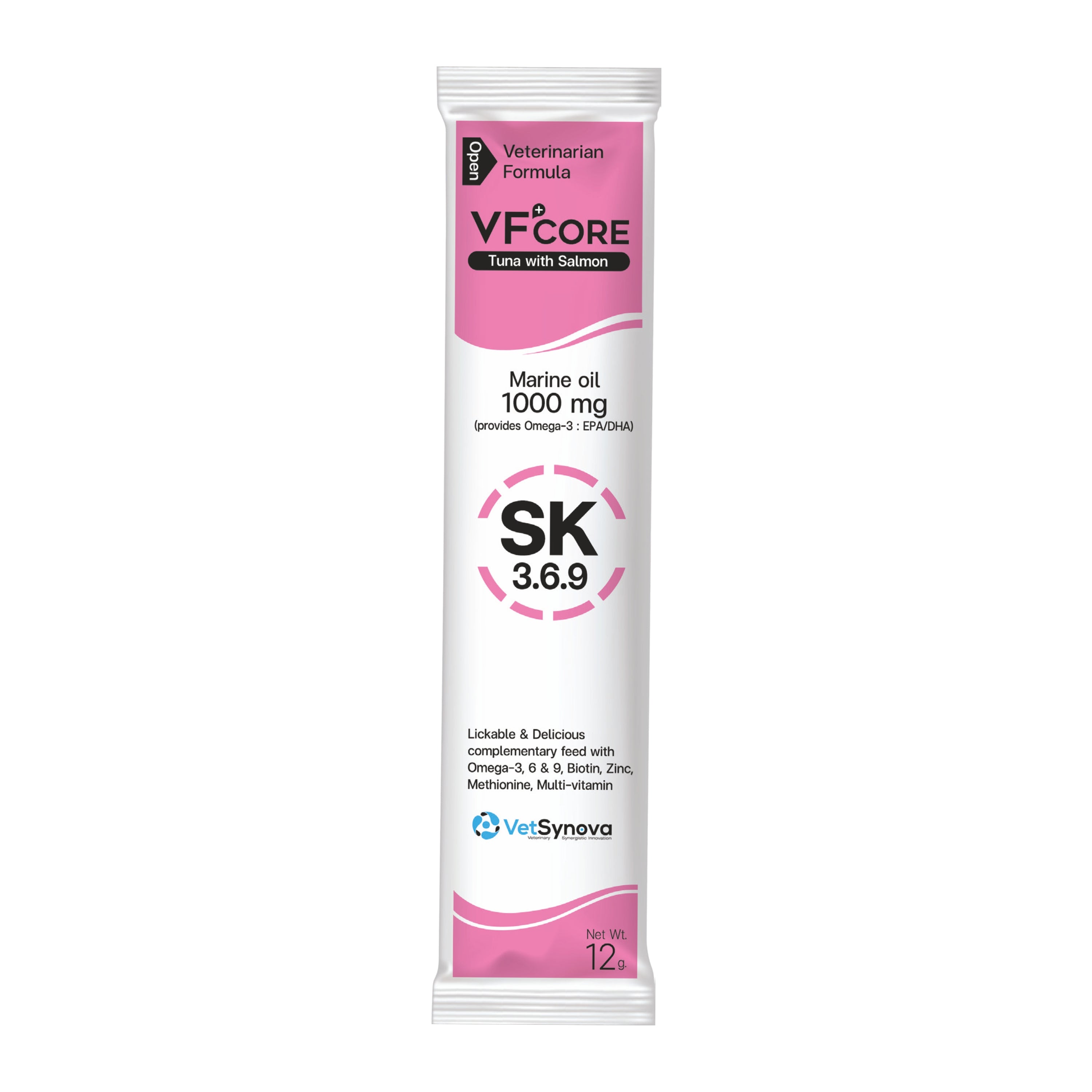 VFCore SK — Triple Omega 3.6.9 Skin & Coat Supplement for Cats | 12g Lickable Sachet