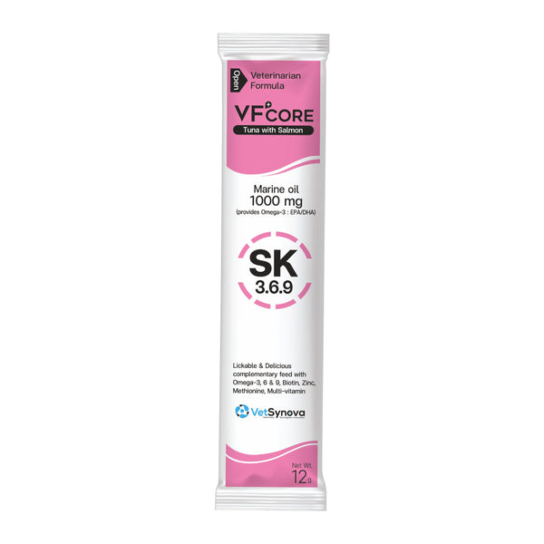 VFCore SK — Triple Omega 3.6.9 Skin & Coat Supplement for Dogs & Cats | 12g Lickable Sachet - Wuuff&Meow