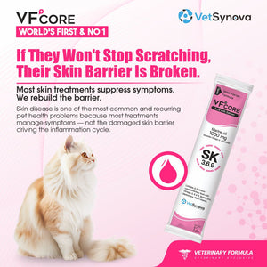 VFCore SK — Triple Omega 3.6.9 Skin & Coat Supplement for Cats | 12g Lickable Sachet