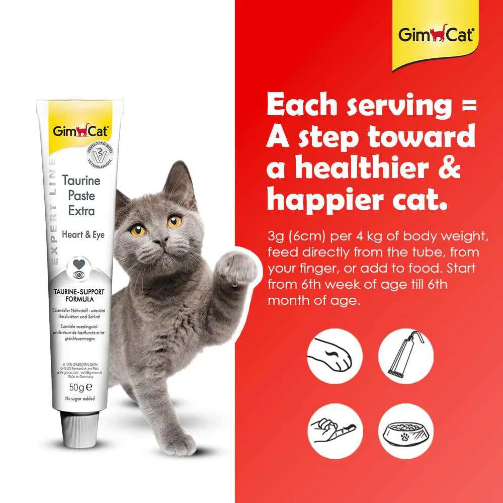 Wuuff&Meow GimCat Taurine Extra Paste for Cats | Supports Heart Health, Vision & Vitality