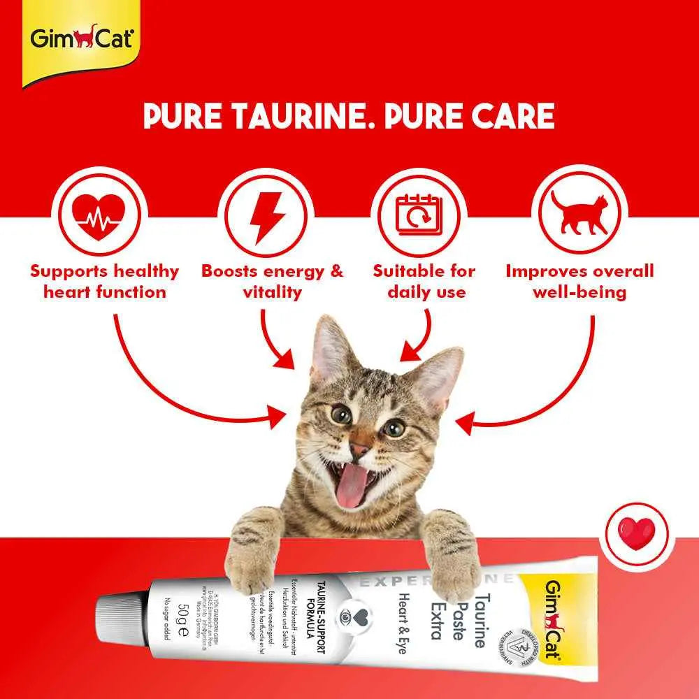 Wuuff&Meow GimCat Taurine Extra Paste for Cats | Supports Heart Health, Vision & Vitality