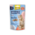 GimCat Salmon Cat Treats | Crunchy Nutri Pockets with Omega 3 & 6 (60g)