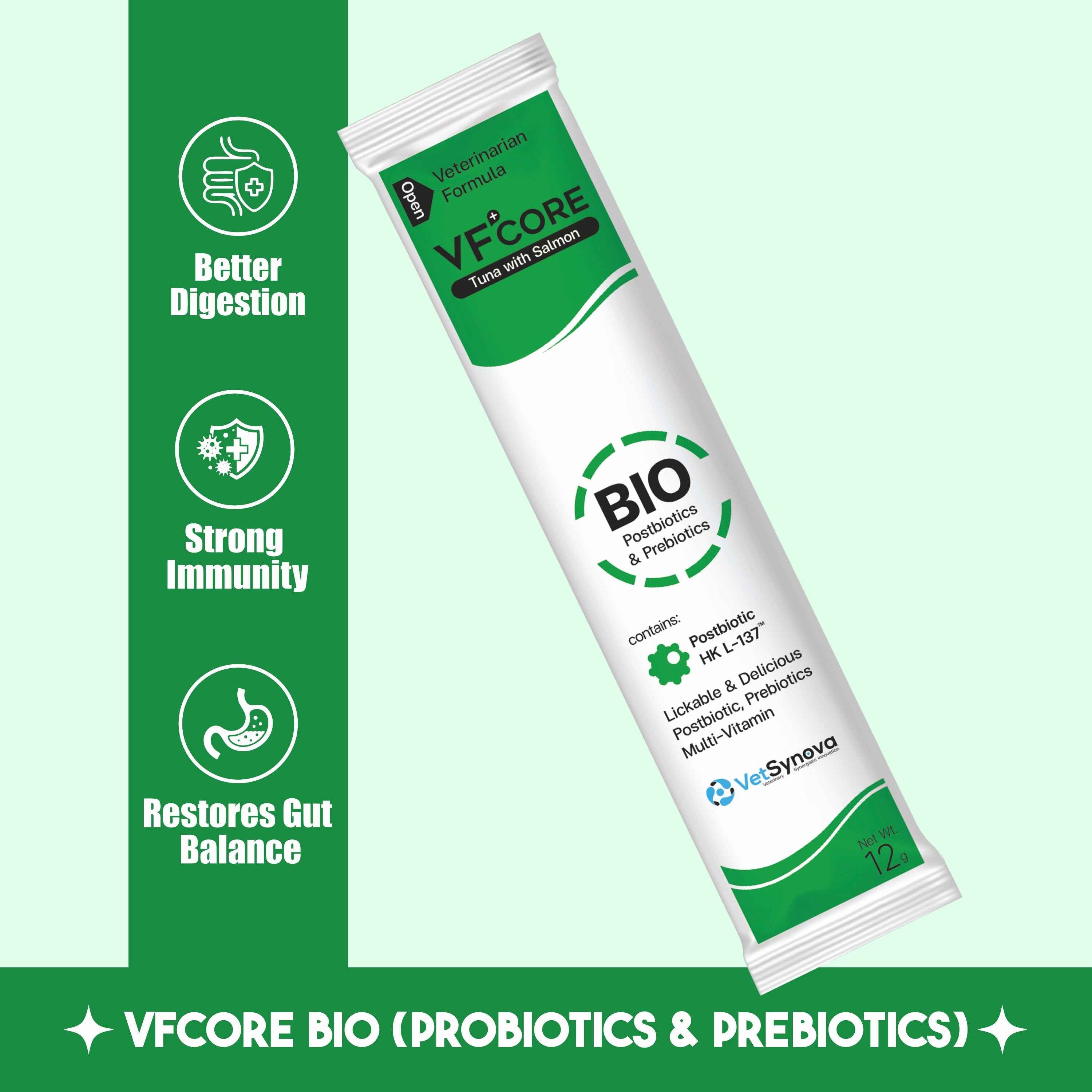 VFCore BIO — Postbiotic Gut & Immune Supplement for Cats | 12g Lickable Sachet