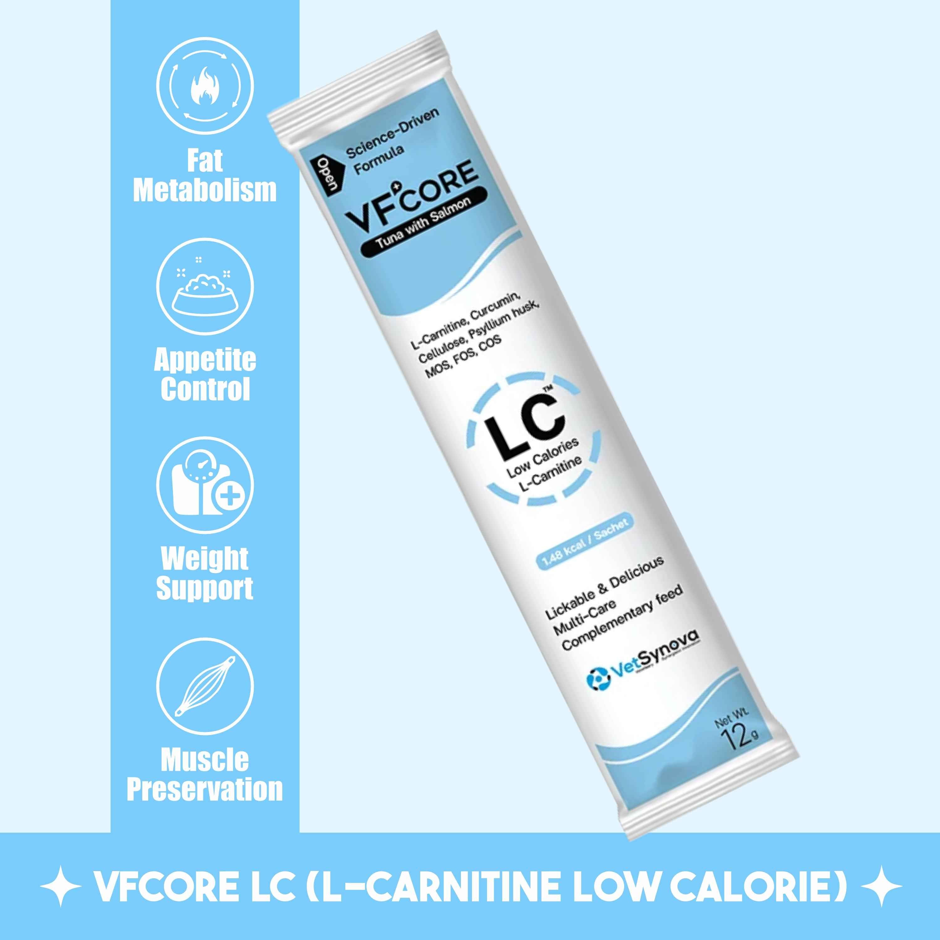VFCore LC — L-Carnitine Weight Management for Cats | 12g Lickable Sachet