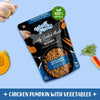 Chicken Pumpkin with Vegetables Dog Food — Gently Cooked Wet Dog Meal with Zero Preservatives| Powered By BioFiber - Arbocel Purified Plant-Based Fiber | 100g
