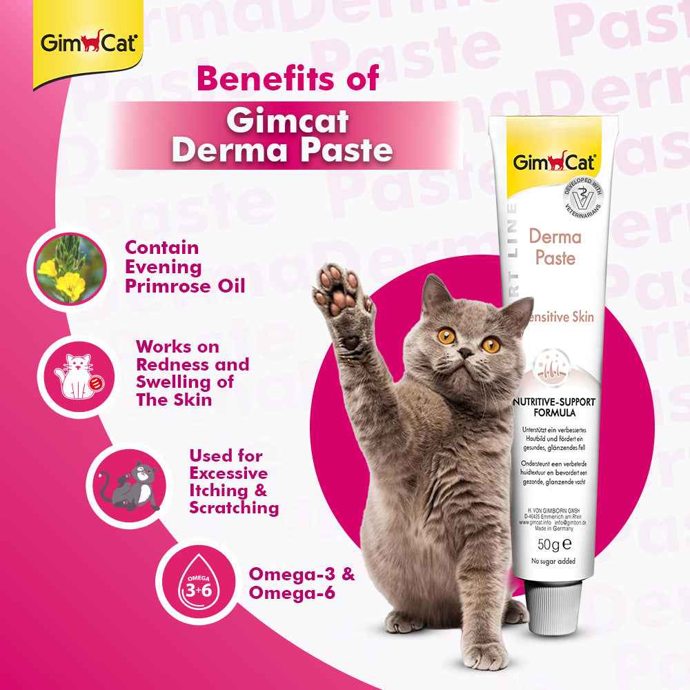 Wuuff&Meow GimCat Derma Paste for Cats | Helps Soothe Sensitive Skin & Improve Coat