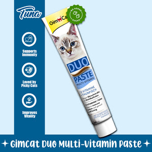 Wuuff&Meow GimCat Duo-Paste Multi-Vitamin Tuna Cat Paste, Best Multivitamin For Cats