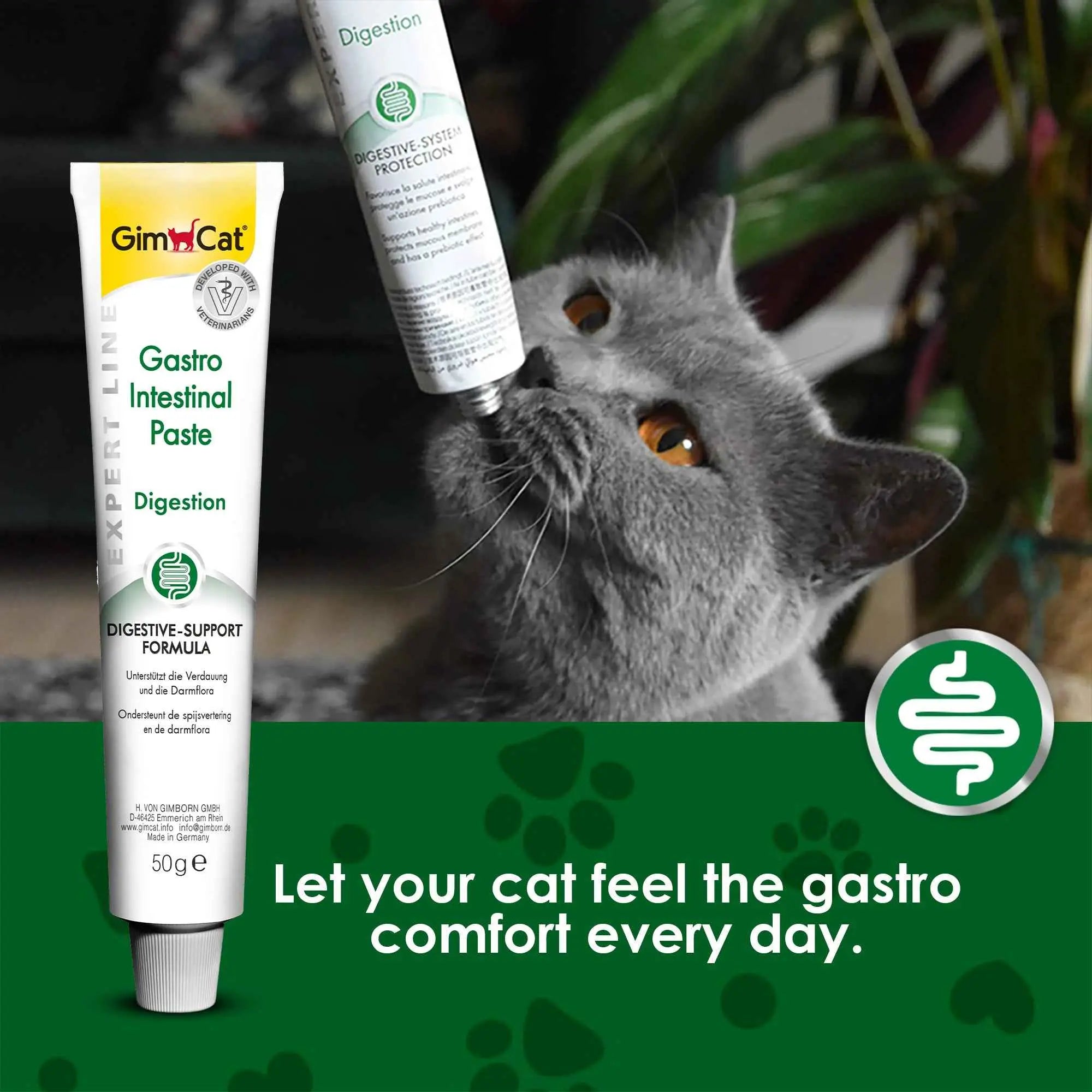 Wuuff&Meow GimCat Expert Line Gastrointestinal Paste for Cats | Cat Digestion Supplement