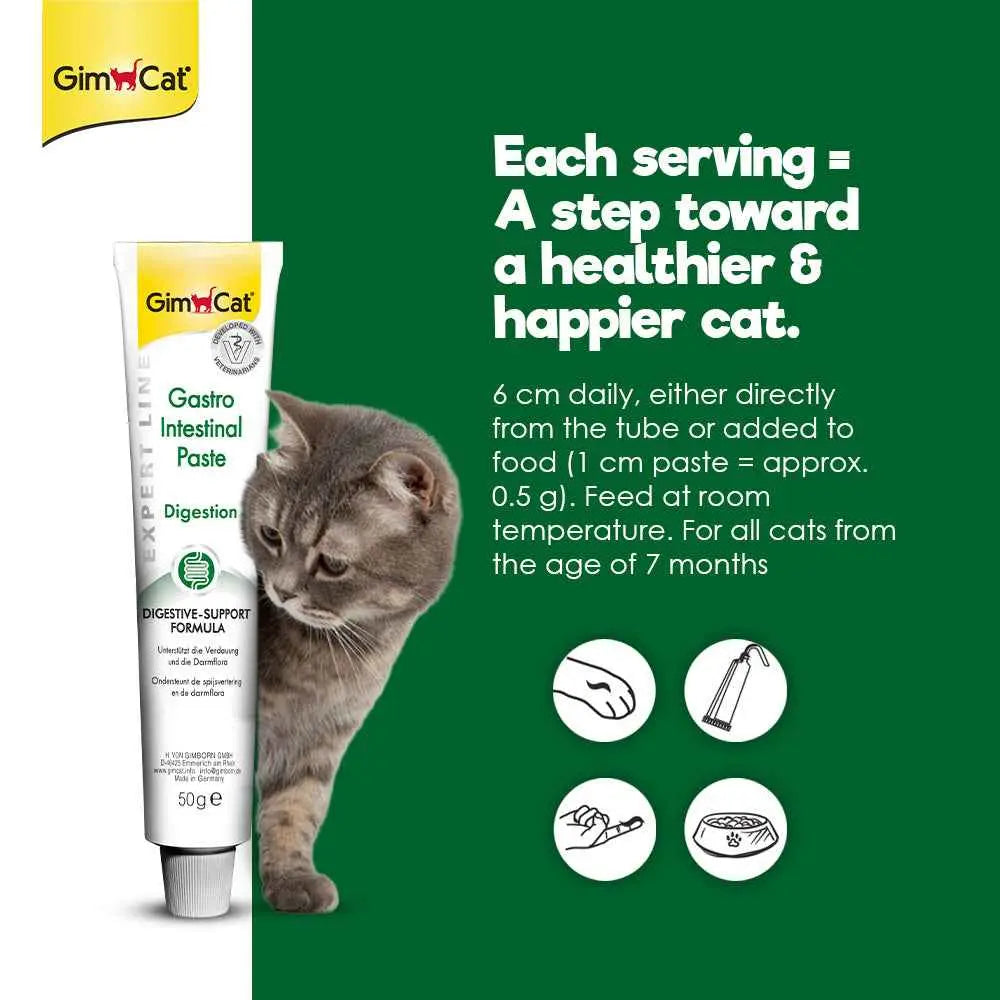 Wuuff&Meow GimCat Expert Line Gastrointestinal Paste for Cats | Cat Digestion Supplement