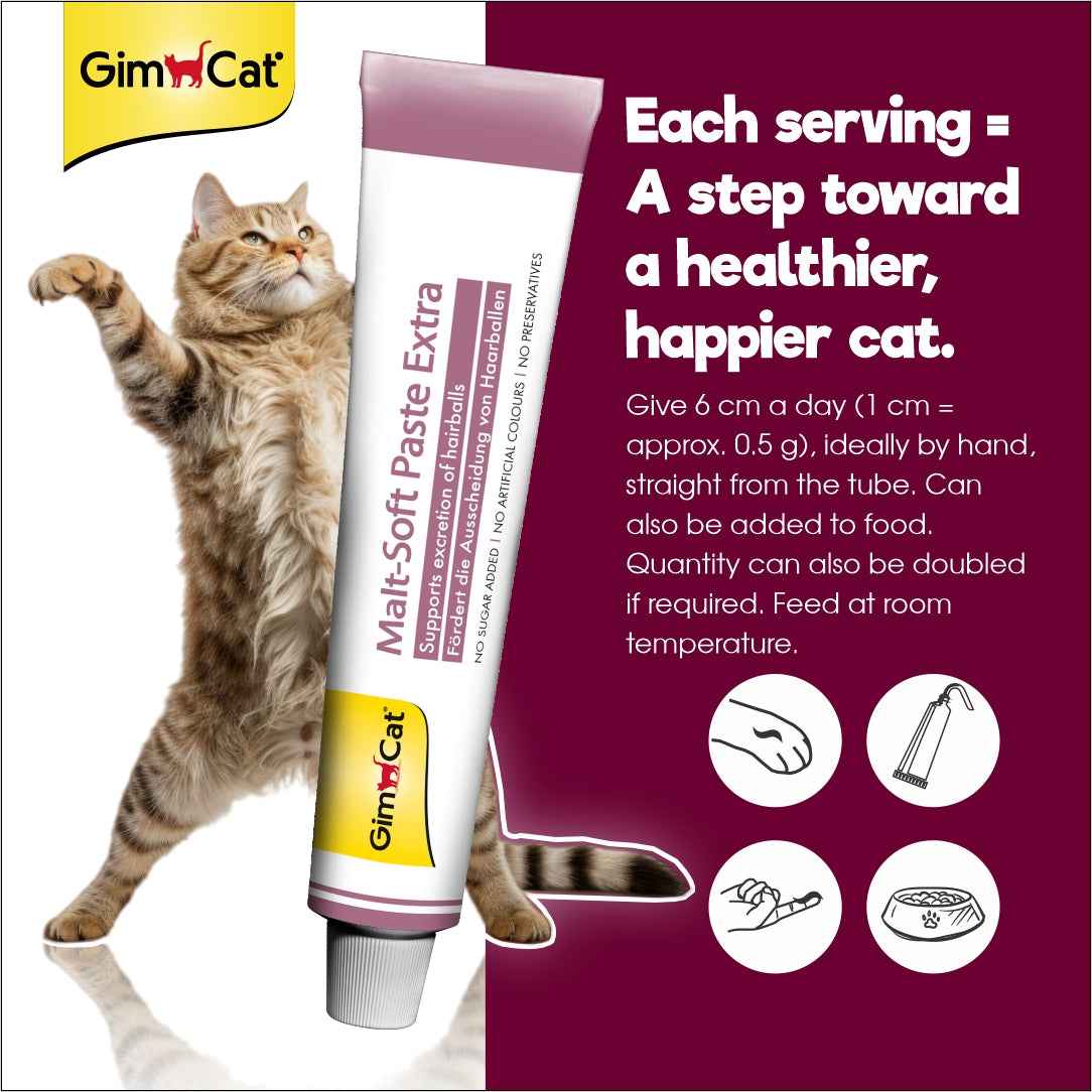 Wuuff&Meow GimCat Malt-Soft Extra for Cats | Supports Hairball Reduction & Smooth Digestion