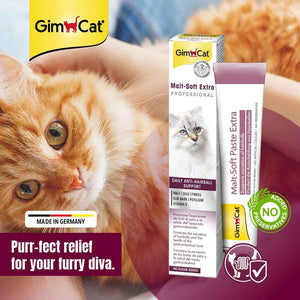 Wuuff&Meow GimCat Malt-Soft Extra for Cats | Supports Hairball Reduction & Smooth Digestion
