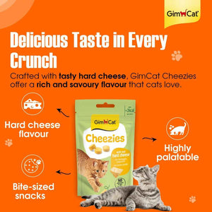 GimCat Cheezies – Real Hard Cheese Cat Treats with Vitamin E | 100 Cheezies
