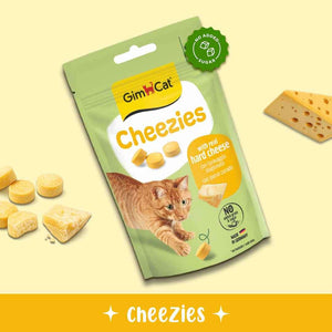 GimCat Cheezies – Real Hard Cheese Cat Treats with Vitamin E | 100 Cheezies