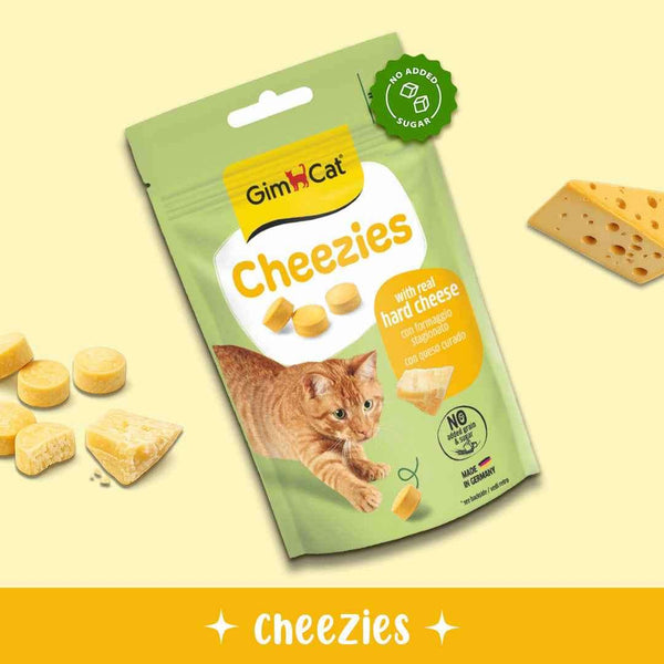 GimCat Cheezies – Real Hard Cheese Cat Treats with Vitamin E | 100 Cheezies