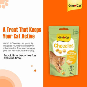 GimCat Cheezies – Real Hard Cheese Cat Treats with Vitamin E | 100 Cheezies