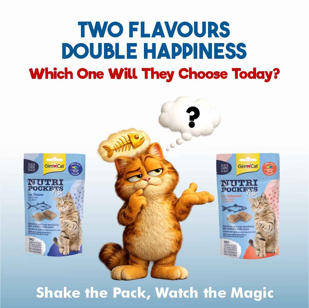 GimCat Nutri Pockets Fish – Crunchy Tuna Cat Treats