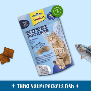 GimCat Nutri Pockets Fish – Crunchy Tuna Cat Treats