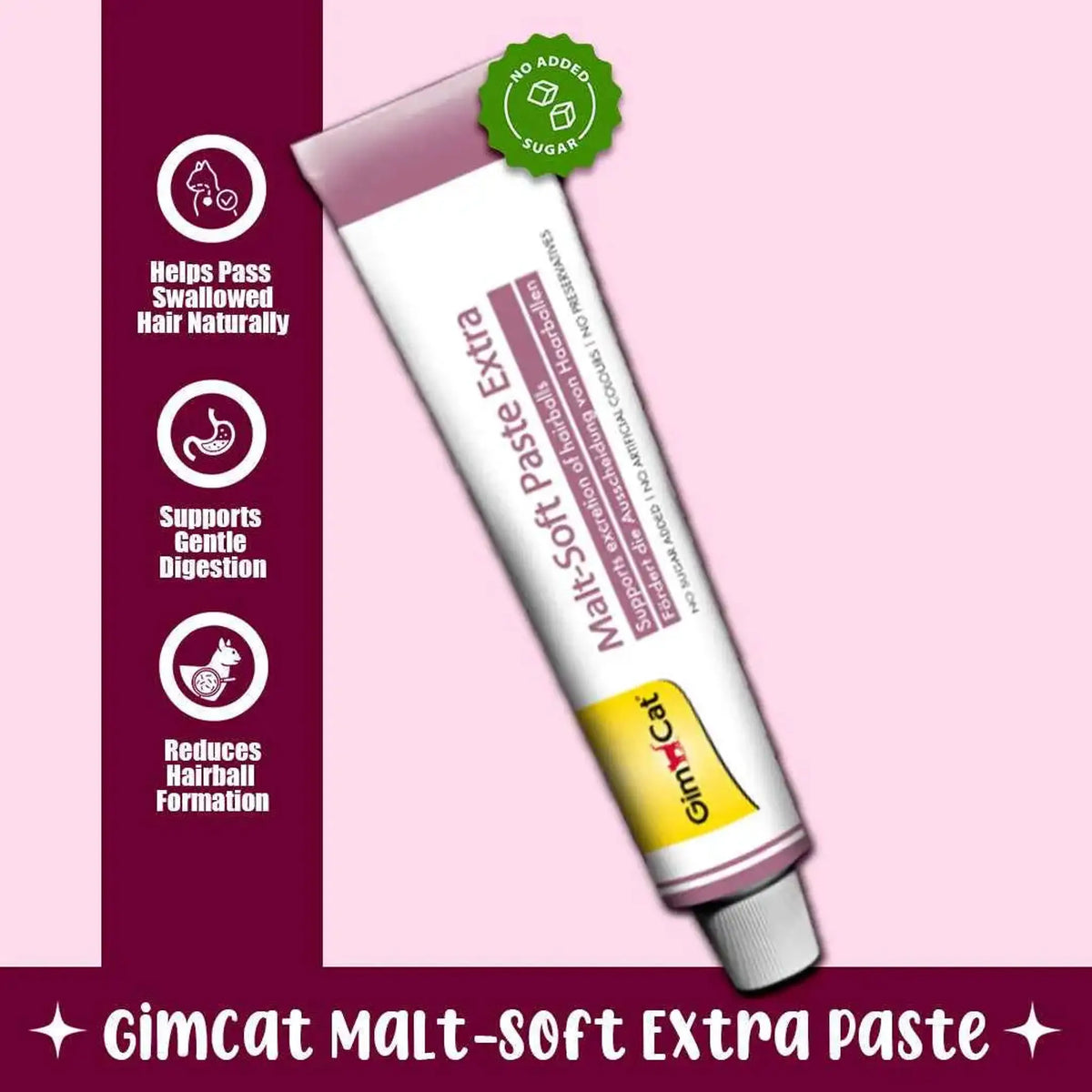 GimCat Malt-Soft Extra Paste for Cats | Hairball Control & Digestive Support