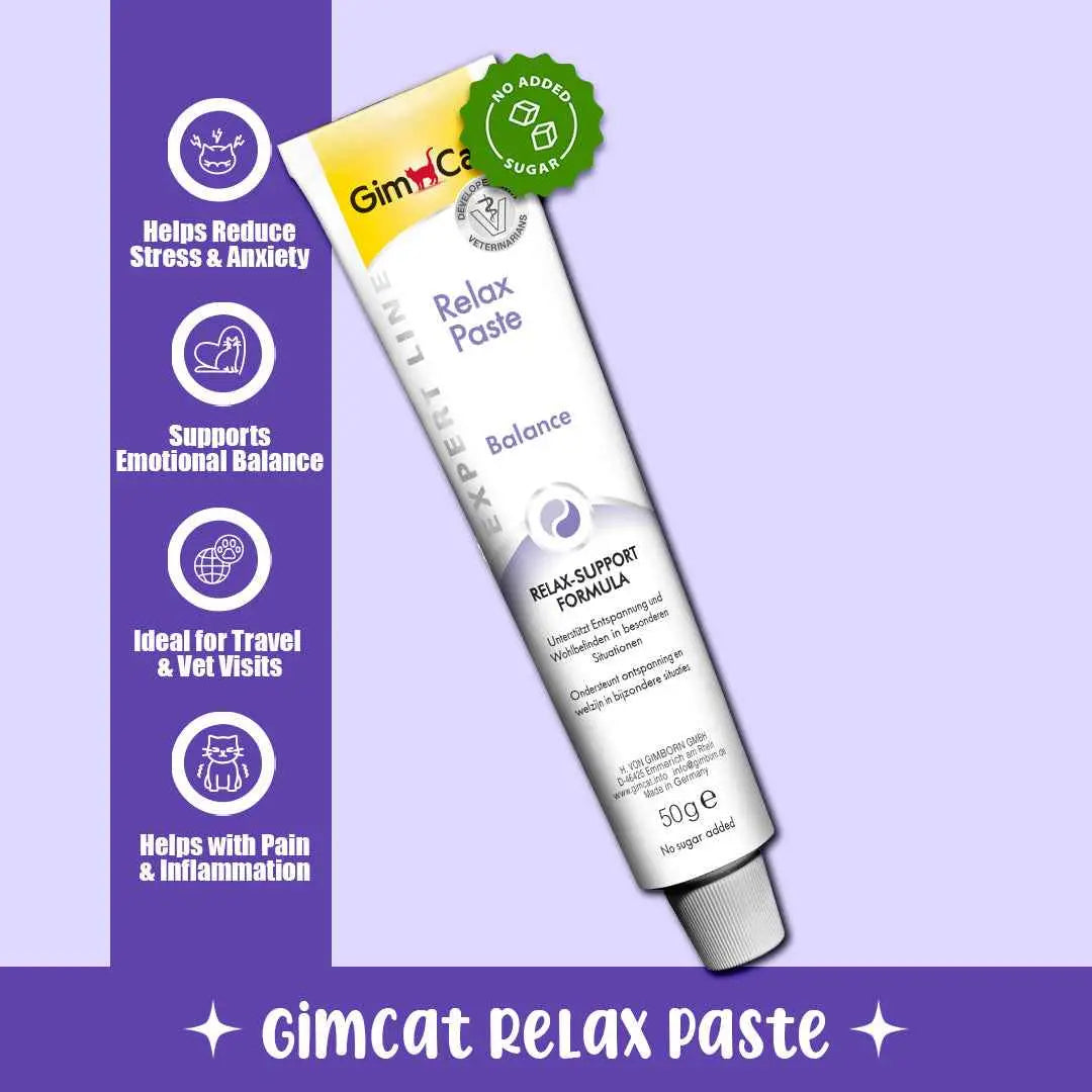Wuuff&Meow GimCat Relax Paste for Cats Supports Calmness & Stress Relief