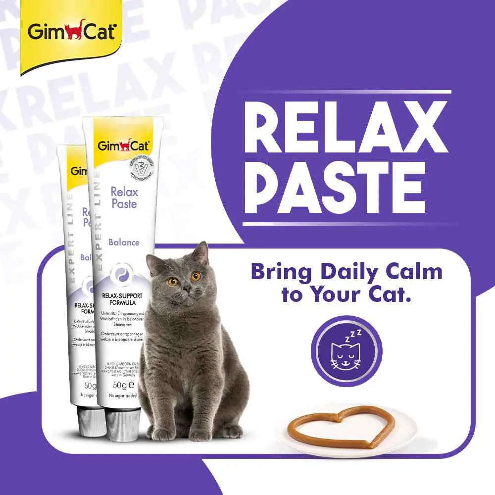 Wuuff&Meow GimCat Relax Paste for Cats Supports Calmness & Stress Relief
